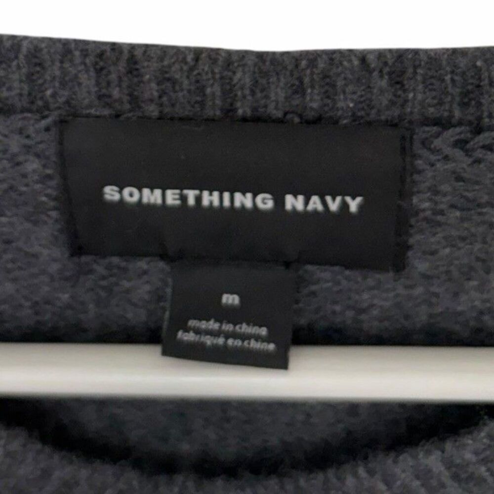 SOMETHING NAVY Silk & Cashmere Pullover Sweater Medium Gray Heather - Picture 5 of 11